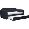 imageNovogratz 4243639N Daybed and Trundle Twin Over Twin Blue Velvet
