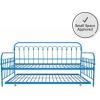 imageNovogratz Bright Pop Metal Daybed with Roll Out Trundle  Chic Stylish SpaceSaving Design  Includes Sturdy Steel SlatsTeal