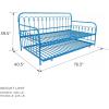 imageNovogratz Bright Pop Metal Daybed with Roll Out Trundle  Chic Stylish SpaceSaving Design  Includes Sturdy Steel SlatsTeal
