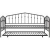 imageNovogratz Bushwick Metal Daybed ampamp Trundle Twin Size Gunmetal Gray
