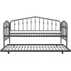 imageNovogratz Bushwick Metal Daybed ampamp Trundle Twin Size Gunmetal Gray