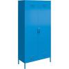 imageNovogratz Cache Tall 2 Door Metal Locker Cabinet OrangeBlue