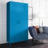 imageNovogratz Cache Tall 2 Door Metal Locker Cabinet OrangeBlue