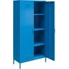 imageNovogratz Cache Tall 2 Door Metal Locker Cabinet OrangeBlue