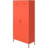 imageNovogratz Cache Tall 2 Door Metal Locker Cabinet OrangeOrange