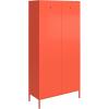 imageNovogratz Cache Tall 2 Door Metal Locker Cabinet OrangeOrange
