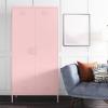 imageNovogratz Cache Tall 2 Door Metal Locker Cabinet OrangePink