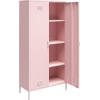 imageNovogratz Cache Tall 2 Door Metal Locker Cabinet OrangePink