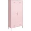 imageNovogratz Cache Tall 2 Door Metal Locker Cabinet OrangePink