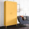 imageNovogratz Cache Tall 2 Door Metal Locker Cabinet OrangeYellow