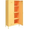 imageNovogratz Cache Tall 2 Door Metal Locker Cabinet OrangeYellow