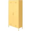 imageNovogratz Cache Tall 2 Door Metal Locker Cabinet OrangeYellow