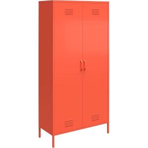 imageNovogratz Cache Tall 2 Door Metal Locker Cabinet OrangeOrange