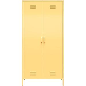 imageNovogratz Cache Tall 2 Door Metal Locker Cabinet OrangeYellow