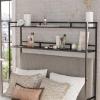 imageAmeriwood Home Novogratz Beverly OverTheBed Storage for Full and Full XL Beds Black Oak with Black Metal