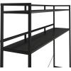 imageAmeriwood Home Novogratz Beverly OverTheBed Storage for Full and Full XL Beds Black Oak with Black Metal