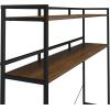 imageAmeriwood Home Novogratz Beverly OverTheBed Storage for Full and Full XL Beds Walnut with Black Metal