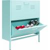 imageNovogratz Cache 2 Door Locker Style Metal Shoe Storage Cabinet Mint