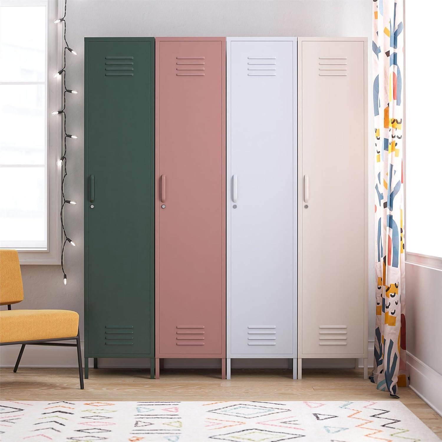 imageNovogratz Cache 1Door Tall Single Metal Locker Style Storage Cabinet Dusty RoseDusty Rose