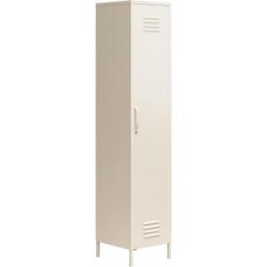 imageNovogratz Cache 1Door Tall Single Metal Locker Style Storage Cabinet Parchment