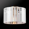 image:imageGLOBE Electric 65788 Brooklyn 1Light Flush Mount Ceiling Light Matte Brass Clear and White Striped Plastic Shade