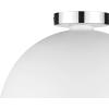 image:imageGLOBE Electric Brady 1Light SemiFlush Mount Ceiling Light Matte White Chrome Details61091