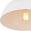 image:imageGLOBE Electric Brady 1Light SemiFlush Mount Ceiling Light Matte White Chrome Details61091