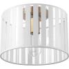 image:imageGLOBE Electric 65788 Brooklyn 1Light Flush Mount Ceiling Light Matte Brass Clear and White Striped Plastic Shade