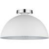 image:imageGLOBE Electric Brady 1Light SemiFlush Mount Ceiling Light Matte White Chrome Details61091