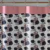 image:imageNovo Place 100 Cotton Lightweight Top Buttonhole Machine Washable Easy Care Decorative Shower Curtain for Bathroom Pink 72 W x 72 L