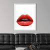 image:imageThe Novogratz Kiss I White Framed Art Print 15x18x1White Frame