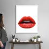image:imageThe Novogratz Kiss I White Framed Art Print 15x18x1White Frame