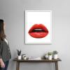 image:imageThe Novogratz Kiss I White Framed Art Print 15x18x1White Frame