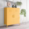 image:imageNovogratz Cache 2 Door Metal Locker Style Storage Accent Cabinet Yellow