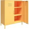 image:imageNovogratz Cache 2 Door Metal Locker Style Storage Accent Cabinet Yellow