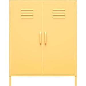 image:imageNovogratz Cache 2 Door Metal Locker Style Storage Accent Cabinet Yellow