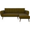 image:imageNovogratz 2277929N Brittany Sofa Green Linen Sectional Futon