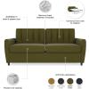 image:imageNovogratz 2278929N Brittany CertiPURUS Certified Memory Foam MattressQueen Green Linen Sofa Sleeper Green