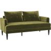 image:imageNovogratz Bailey Pillowback Loveseat MidCentury Modern Vintage Living Room Furniture Olive Green Velvet