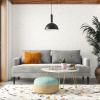 image:imageNovogratz Bailey Pillowback Sofa MidCentury Modern Vintage Living Room Furniture Light Gray Velvet