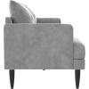 image:imageNovogratz Bailey Pillowback Sofa MidCentury Modern Vintage Living Room Furniture Light Gray Velvet