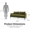 image:imageNovogratz Bailey Pillowback Sofa MidCentury Modern Vintage Living Room Furniture Olive Green Velvet