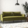 image:imageNovogratz Bailey Pillowback Sofa MidCentury Modern Vintage Living Room Furniture Olive Green Velvet