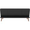 image:imageNovogratz Brittany Armless Futon Sofa Lounger and Sleeper with Hideaway Support Legs Black Faux Leather