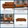 image:imageNovogratz Brittany Futon Sofa Bed and Couch Sleeper Camel Faux LeatherCamel Faux Leather