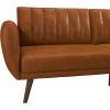 image:imageNovogratz Brittany Futon Sofa Bed and Couch Sleeper Camel Faux LeatherCamel Faux Leather