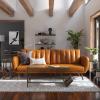 image:imageNovogratz Brittany Futon Sofa Bed and Couch Sleeper Camel Faux LeatherCamel Faux Leather