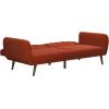 image:imageNovogratz Brittany Futon Sofa Bed and Couch Sleeper Camel Faux LeatherPersimmon Linen