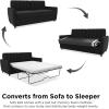 image:imageNovogratz Brittany Sleeper Sofa with Memory Foam Mattress  Queen  Dark Gray