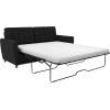 image:imageNovogratz Brittany Sleeper Sofa with Memory Foam Mattress  Queen  Dark Gray